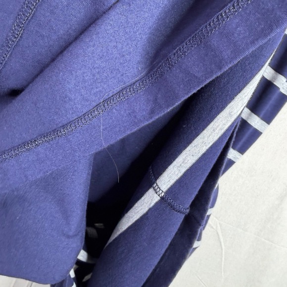 New Soft Surroundings Bridgeport Striped Long Sleeve Dress size Medium Blue/Gray - Picture 6 of 9